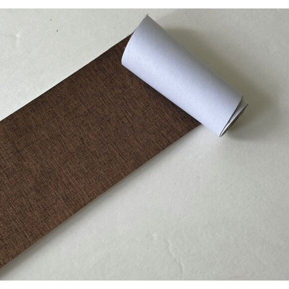 Linen Repair Patch Roll 3"x60" Self-Adhesive Fabric Couch Tape Brown Linen - Picture 1 of 5